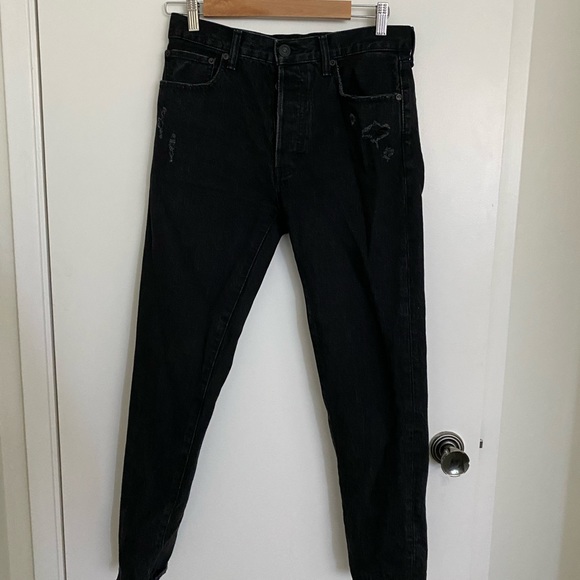 Moussy Vintage straight leg jeans button fly distressed - Picture 1 of 4
